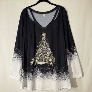 Plus size Christmas long sleeve shirt. Brand new.